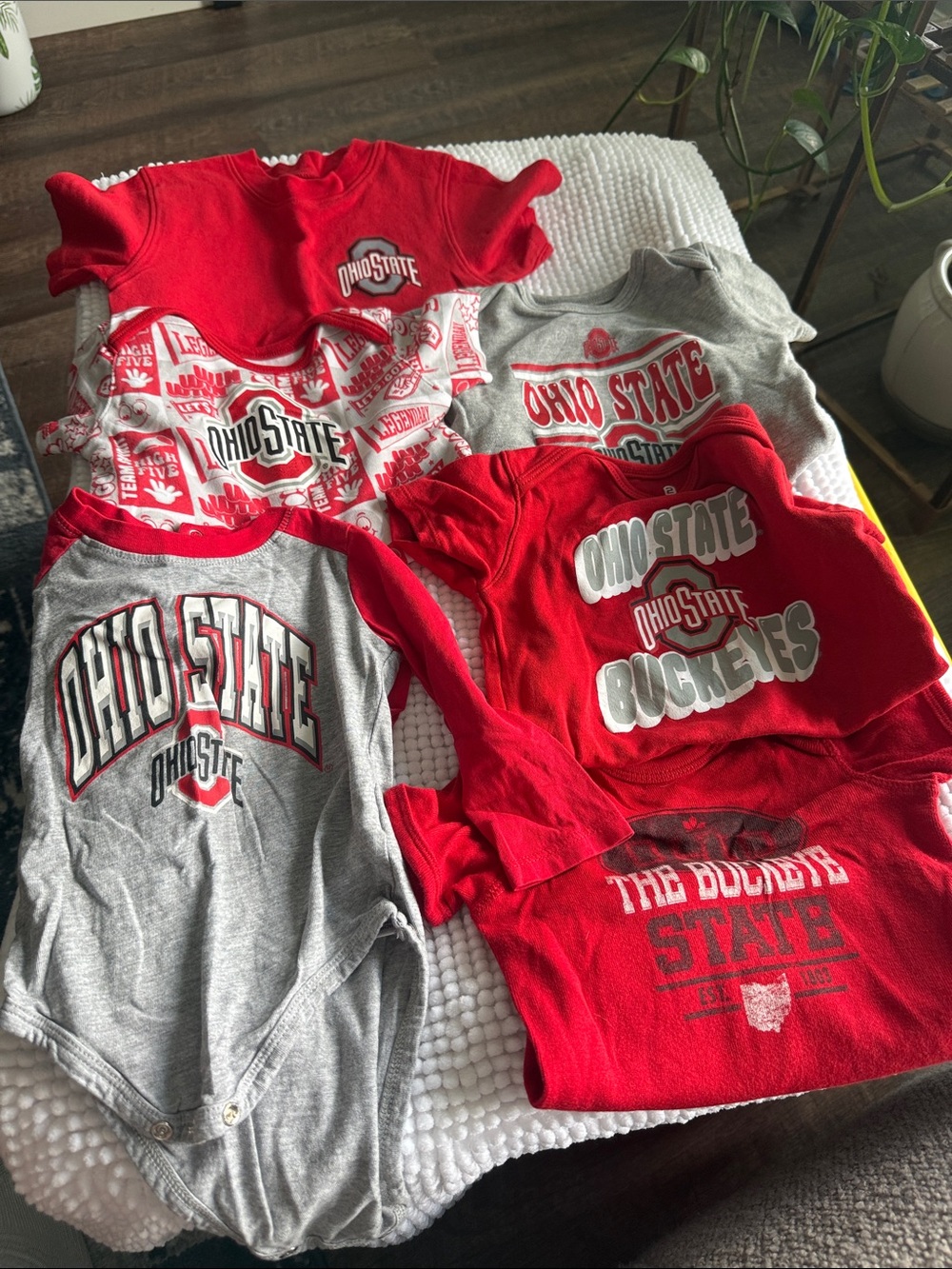 OHIO STATE Baby & Toddler Bodysuit and Tee Set - Red & Gray